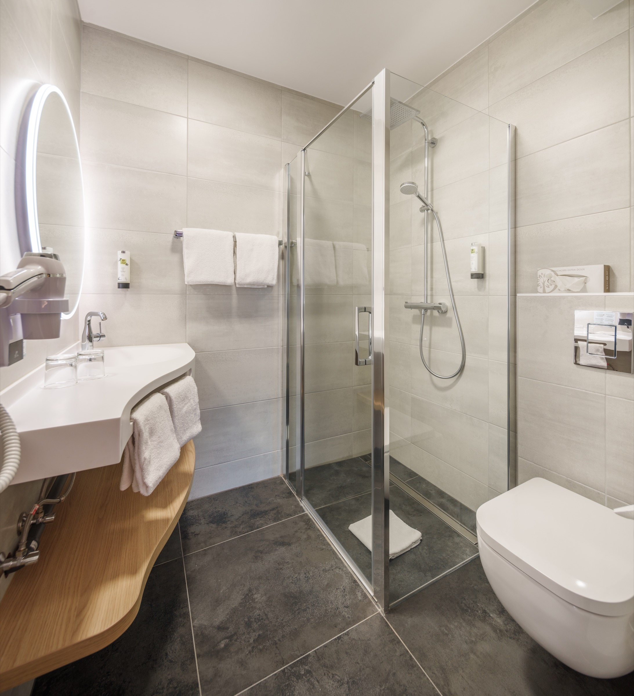 Salle de bain moderne avec douche à l’italienne